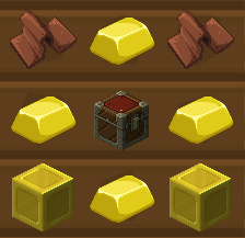 Gold Rucksack craften Crafting Screenshot